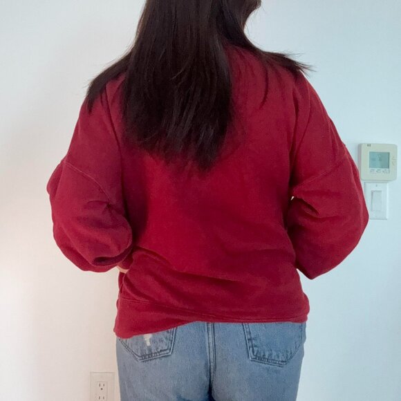 ARITZIA TNA - Red Mock Neck Crewneck Sweater (Size 2 - fits like L) - Picture 4 of 7
